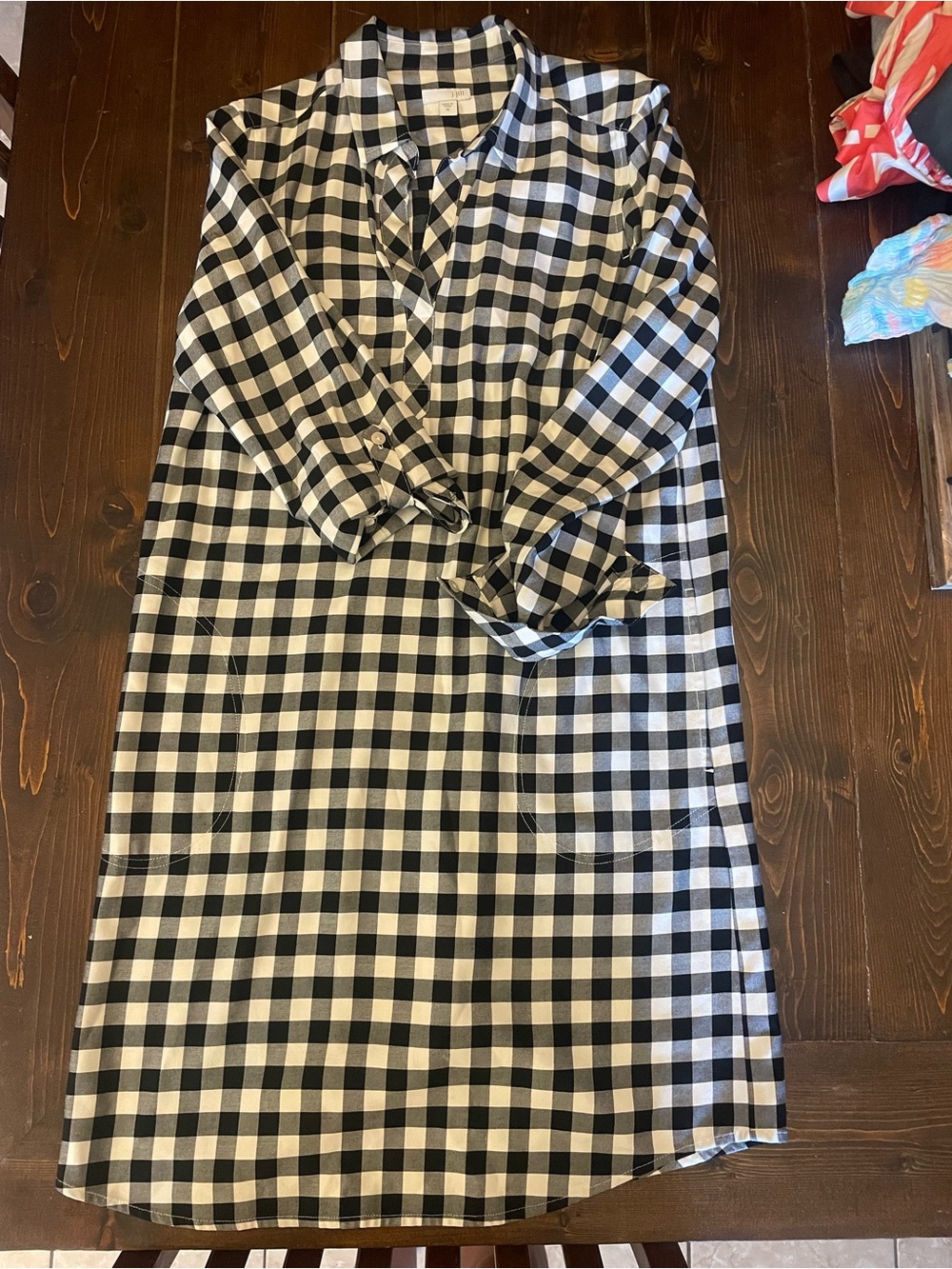J. Jill Black and White Gingham dress